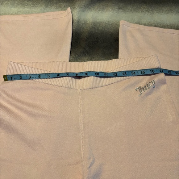 Juicy Couture Baby Pink Rhinestone Logo Knit Tracksuit Hoodie Pants Set XL - Picture 13 of 16